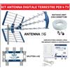 EDISION Kit Antenna Tv Digitale Terrestre Con Centralino Amplificatore di Segnale UHF ^^