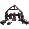 Veronese Design Presepe Completo Veronese Design Resina Bronzata Personaggi e Capanna h20cm