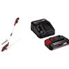 Einhell Tagliasiepi e tosaerba a batteria GE-CG 18/100 Li T PXC (ioni di litio, 18 V, largh. taglio max. 10 cm, lung. taglio max. 20 cm, prolunga telescopica, incl. batteria e caricabatteria)
