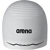Arena Aquaforce Wave - Cuffia da nuoto in silicone da corsa per uomo e donna, idrodinamica, prestazioni competitive e intensive, colore bianco, taglia L