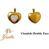 Oro 18kt Ciondolo ORO GIALLO Cuore Double Face in ORO 18kt 750% List. 265€