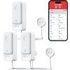 SwitchBot Rilevatore d'acqua WLAN senza hub (solo 2,4 G), sensori allagamento 100 dB app