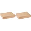 Glorex 6 2027 248 - Scatola rettangolare con coperchio in cartone certificato FSC, scatola adatta a DIN A4 per incollare, dipingere, per la tecnica Decopatch o tovagliolo (Confezione da 2)