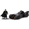 DC COMICS Batman 1989 Movie Batmobile Die-cast Vehicle and Metal Batman Mini Fig