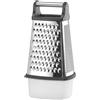 HENDI Grattugia da cucina manuale, con contenitore di raccolta, multifunzione, 3 lati di grattugia e 1 per affettare, taglia verdure, per formaggio, mandolina, 158x130x(H)310mm, acciaio inox