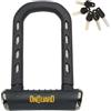 OnGuard RockSolid - Lucchetto a U, resistente alla smerigliatrice angolare (9 x 17,5 cm), per bici, moto, powersport, arco: 14 mm, meccanismo di blocco X4P, leggero, 5 chiavi incluse, antifurto