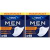 TENA MEN Livello 3 Protezioni Assorbenti, 2 x 48 Pezzi | 96 Protezioni Totali, Per Perdite Urinarie Maschili, Pacco Scorta Mensile, Discrete e Confortevoli