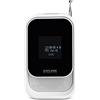 Explore Scientific BCR2001 Radiosveglia speaker con funzione DAB+, Bluetooth, presa USB, batteria ricaricabile, bianca