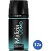 Malizia 12x Bundle Malizia Deodorante Spray Uomo 150 Ml. Aqua Made In Italy