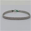 BRACCIALE DA DONNA MAGLIA FUNE CON ZIRCONI IN ORO BIANCO 18KT 5,3 GR. (5441)
