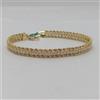 BRACCIALE DA DONNA MAGLIA FUNE CON ZIRCONI IN ORO GIALLO 18KT 6,8 GRAMMI (8025)