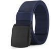Cintura in nylon fibbia automatica militare 120 cm blu navy