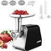 COOCHEER Tritacarne elettrico in acciaio inox tritacarne con 3 piastre abrasive, lama e attacco Kubbe max. 2000 W (L 1)