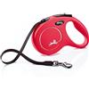Flexi cl2mt5.250.r New Classic Nastro Retrattile guinzaglio, Rosso, medium/16 Cani (Tape), 4,6 m, Medio, Rosa, plastica e Nylon, Medium, 16 ft