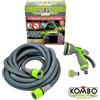 KOMBO GARDEN TUBO DA GIARDINO ELASTICO ESTENSIBILE DA 5 A 15 METRI CON PISTOLA 10 GETTI KOMBO