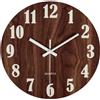 Orologio da parete luminoso fluorescente rotondo legno silenzioso decorazione