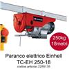 Einhell Paranco elevatore elettrico Einhell TC-EH 250-18 - portata 250kg - cavo 18met...