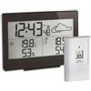 TFA Dostmann Casa Stazione meteo radio previsioni meteo, temperatura esterna, umidità interna, con orologio radio, lunghezza 141 x larghezza 48 x altezza 100 mm, nero