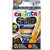 Carioca TEMPERELLO METALLIC | 42674 - Tempere Solide in Stick, Colori Assortiti Brillanti e Coprenti, 6 pezzi