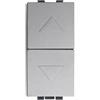 IXTRIMA Pulsante Interbloccato Saliscendi Commutatore 2P 10A Tapparelle Colore Grigio Compatibile Con Bticino Living International