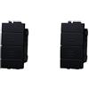 IXTRIMA Pulsante Doppio Saliscendi 1P+1P 10A Colore Nero Compatibile Con Bticino Living International/light