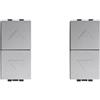 IXTRIMA Pulsante Interbloccato Saliscendi Commutatore 2P 10A Tapparelle Colore Grigio Compatibile Con Bticino Living International