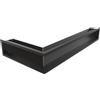 Kratki LUFT Griglia di ventilazione angolare 12x80x40 cm nera stretta - griglia di ventilazione angolare decorativa in metallo per camini e sistemi di riscaldamento, verniciata a polvere