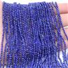 fasci Lapislazzuli bellissima forma rotonda sfaccettata 2MM 3MM AAA+ pietre prezios...