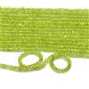 fasci 3-4 mm AAA++ peridoto verde naturale sfaccettato rondelle gioielli per fare p...
