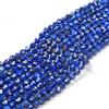 fasci A+ Lapislazzuli blu naturale sfaccettato tondo 2-3 mm perline pietre preziose...