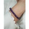 Gemme Bundala "Bracciali unisex fatti a mano 6-8"" in ametista naturale liscia tonda 8 mm"