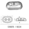 Tecnoseal 00224 Anodo per Flaps Hydromarine 117x65 per poppa barca in zinco