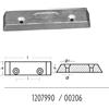 Tecnoseal 00206 Anodo per Flaps Saipem 175x39 per poppa barca in zinco