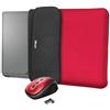 Trust 23455 borsa per laptop 396 cm 15.6 Custodia a tasca Nero Rosso (2 FOR 1 Wi