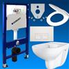 Geberit & Grohe Geberit Elemento da Parete + Grohe Tiefspuel Wc senza Brida Delta 50 Sedile Set