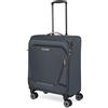 travelite valigia a mano con 4 rotelle per Lufthansa, Austrian + Swiss, serratura a combinazione integrata, trolley da cabina compatto con funzione di aggancio, 55x40x23 cm, 41 l, 2,5 kg