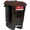 Tayg Bidone rifiuti 100 litri con pedale, base nera e coperchio marrone