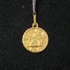 Pendente Oro 18K 750 Mls. Medaglia Angelo Del Guarda 13,3 MM.