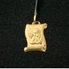 Pendente Oro 18K 750 Mls. Pergamino Angelo Del Guarda 15,8 MM.
