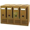 UTENSILERIA 1PZ ALUBOX CASSETTA POSTALE A 4 POSTI BRONZO ART. C4:
