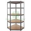 UTENSILERIA 1PZ SCAFFALE ANGOLARE IN KIT 5 RIPIANI IN LEGNO 5 RIPIANI CM.40X70X40X90X90X180: