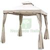 UTENSILERIA 1PZ GAZEBO IN METALLO CON CHIUSURE LATERALI DIMENSIONI MT.3X3X2,6 2H. COLORE BE: