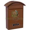UTENSILERIA 1PZ CASSETTA POSTALE CON TETTO E CHIAVE A CILINDRO PER ESTERNI MARRONE CM.21X6X: