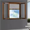 UTENSILERIA 1PZ ZANZARIERA A RULLO VERTICALE PER FINESTRA CM 160 X 170 BRONZO: