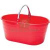 UTENSILERIA 5PZ CESTA OVALE PER RACCOLTA MANICO METALLO LT.25 CAPACITÀ LT.25, CM.57X37X25H.: