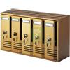 UTENSILERIA 1PZ ALUBOX CASSETTA POSTALE A 5 POSTI BRONZO ART. C5:
