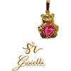 Oro 18kt Ciondolo ORO GIALLO Orsetto Teddy con Cuore Rosa in ORO 18kt 750% List. 245€