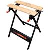 BLACK+DECKER UNISEX ADULTO WM301-XJ BANCO DA LAVORO WORKMATE, BLACK/WOOD, 15.5 X 84 X 12.5 CM