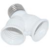 SDOPPIATORE ADATTATORE LAMPADA DOPPIO ATTACCO E27 X 2 INGRESSI PORTA LAMPADINA