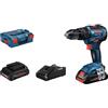 Bosch GSB 18V-55 PROFESSIONAL 1800 Giri/min Senza chiave 11 kg Nero Blu Rosso